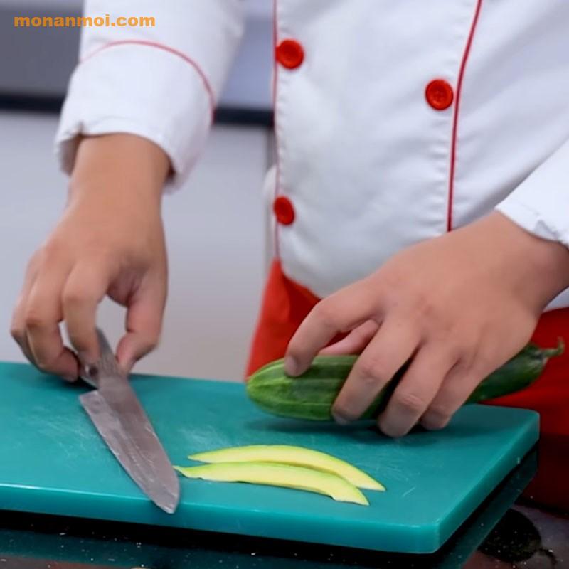 Bước 1 Sơ chế nguyên liệu Maki sushi