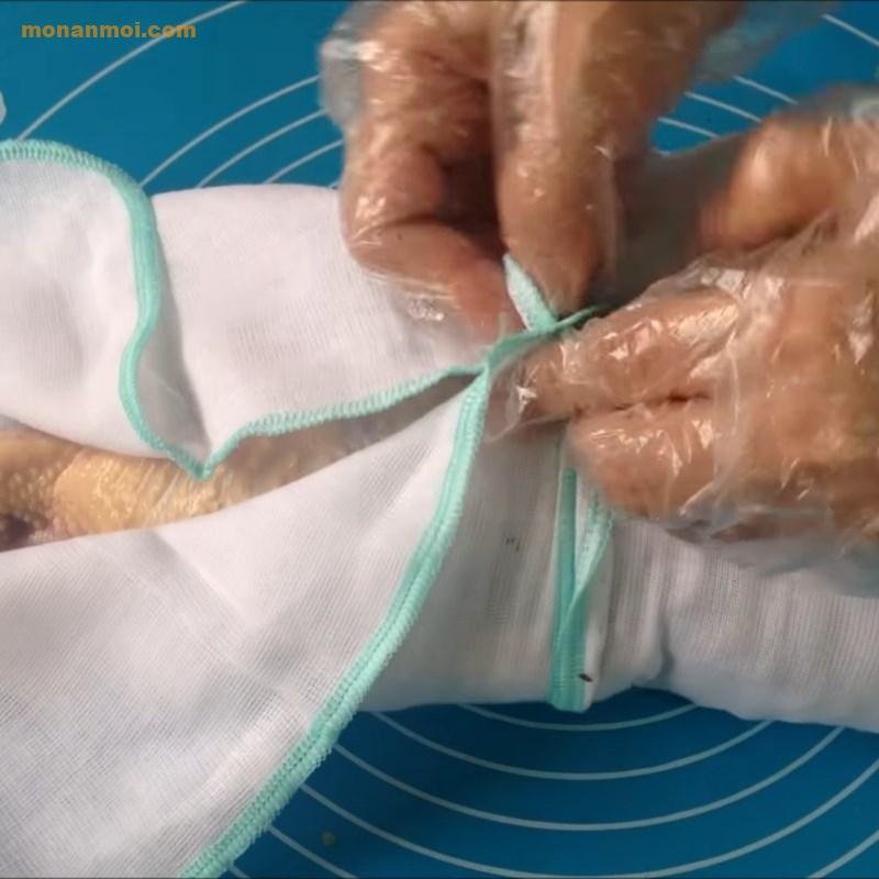 Bước 5 Bó thịt Gà nhồi thịt hấp