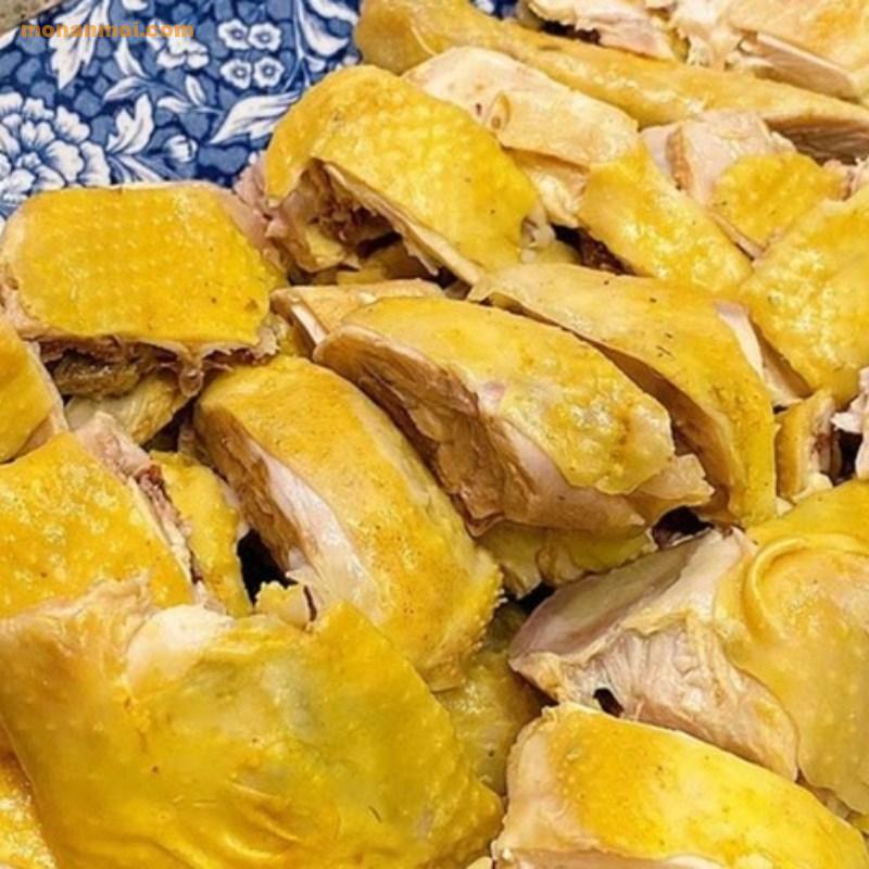 Bước 1 Sơ chế và luộc gà Gỏi gà rau càng cua